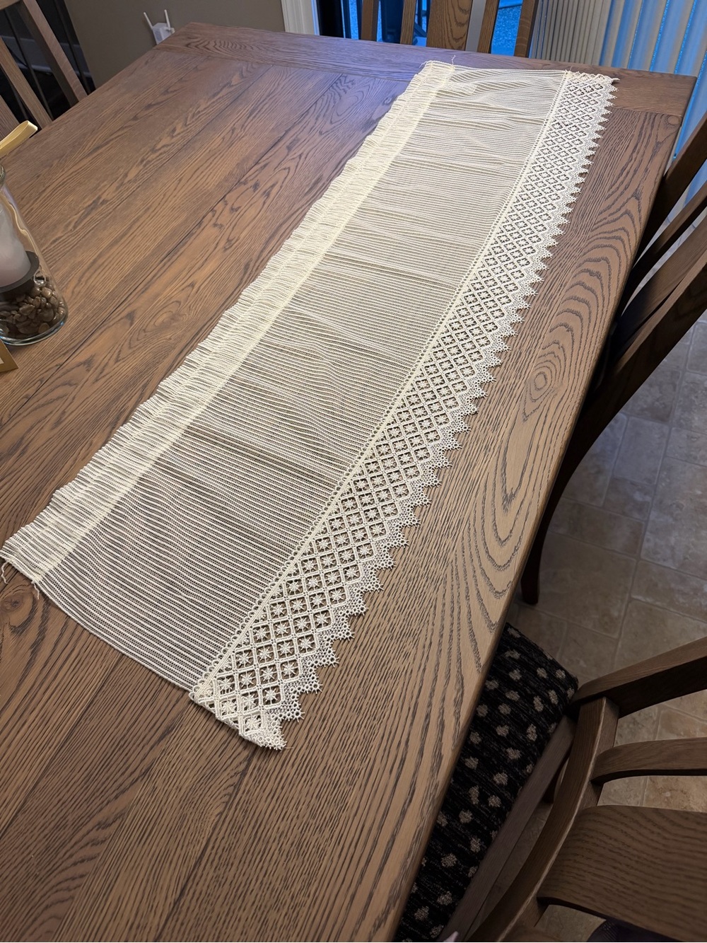 Heritage Cream Crochet Lace Table Runner